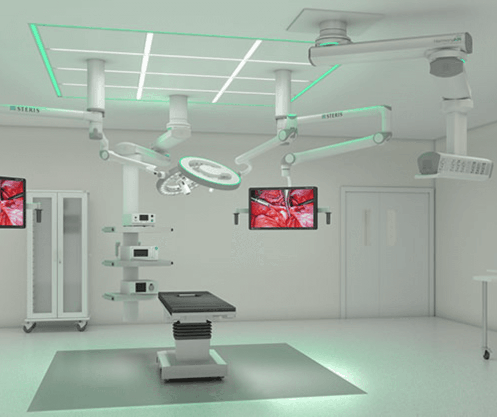 Operating-room environment for the HexaVue project. Black Point’s contribution covered the embedded UI and related software work through Novanta.